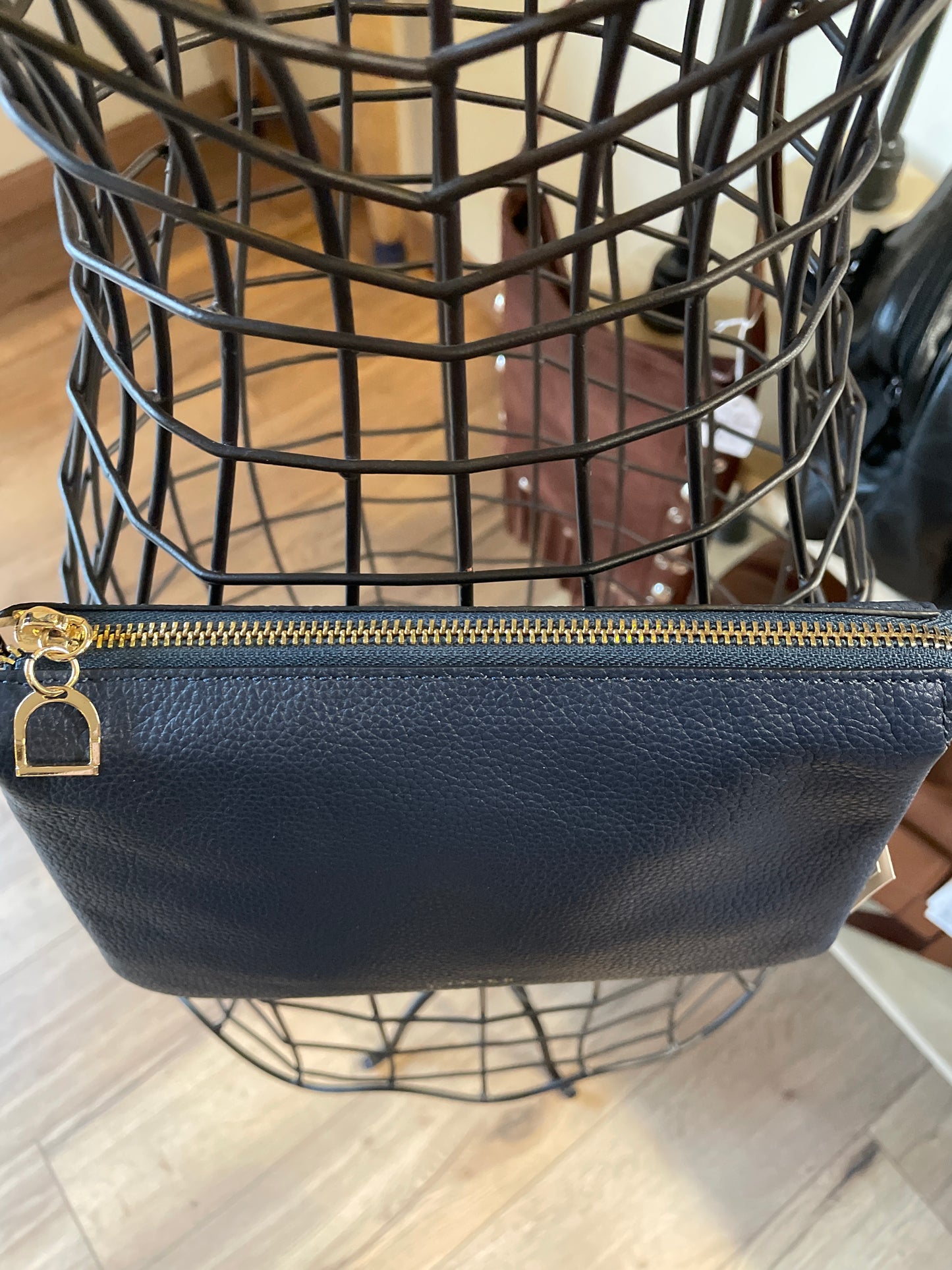 Sac bandoulière Tradition en cuir marine (3 compartiments )- ÉTRIER