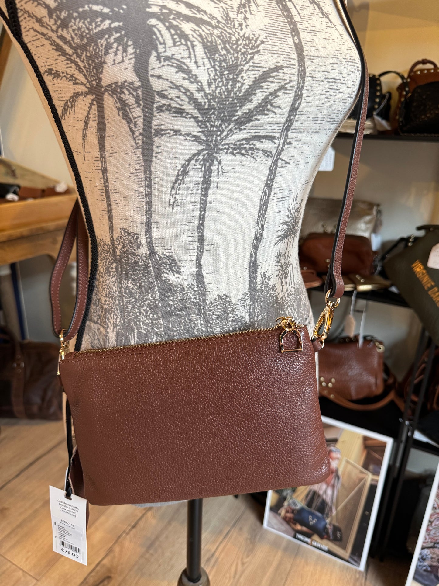 Sac bandoulière tradition châtaigne