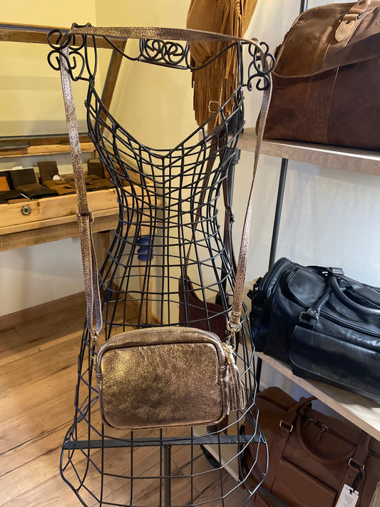 Sac SACHA en cuir irisé bronze