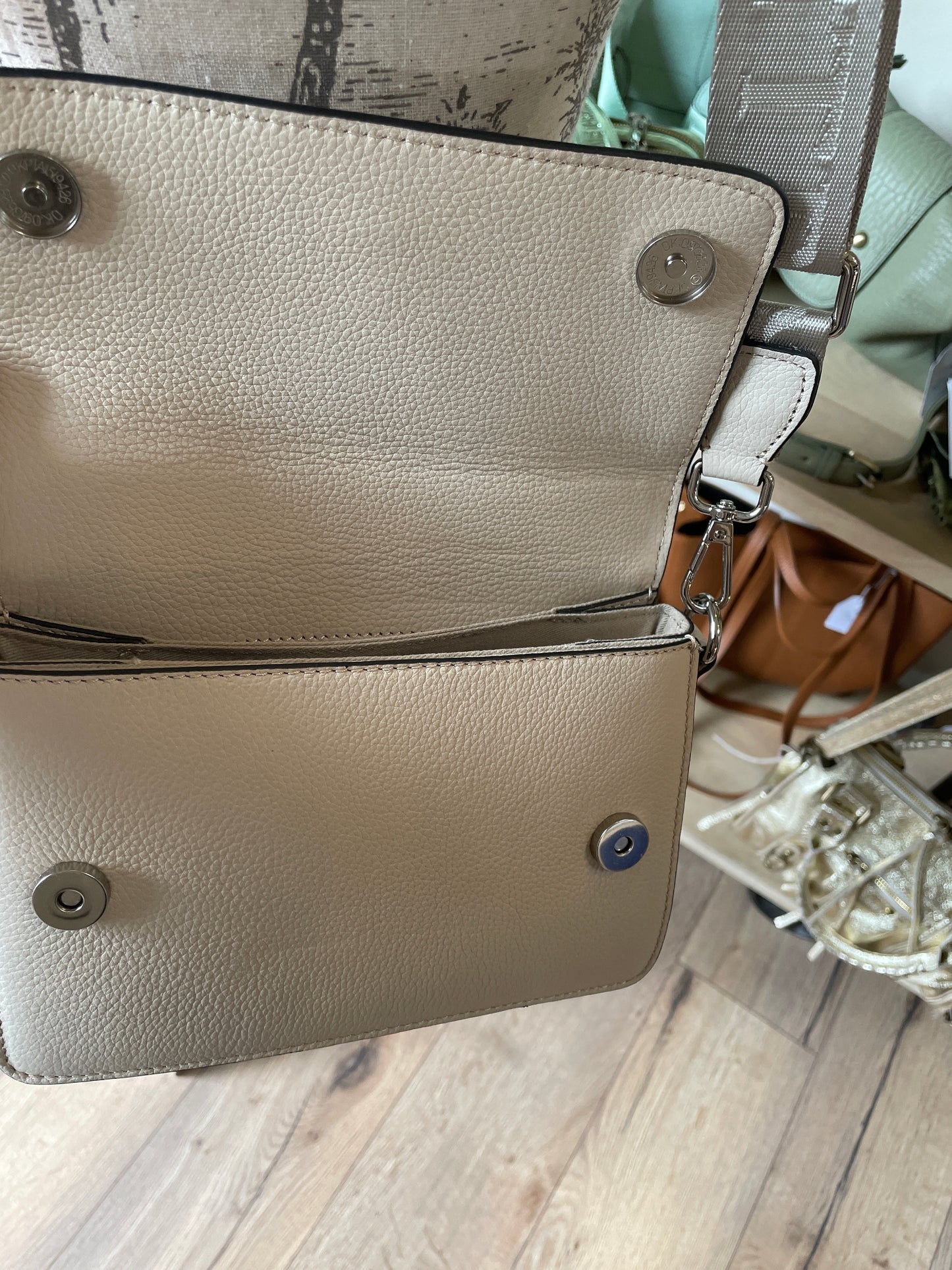 Sac bandoulière en cuir ALTESSE coloris Craie - Étrier