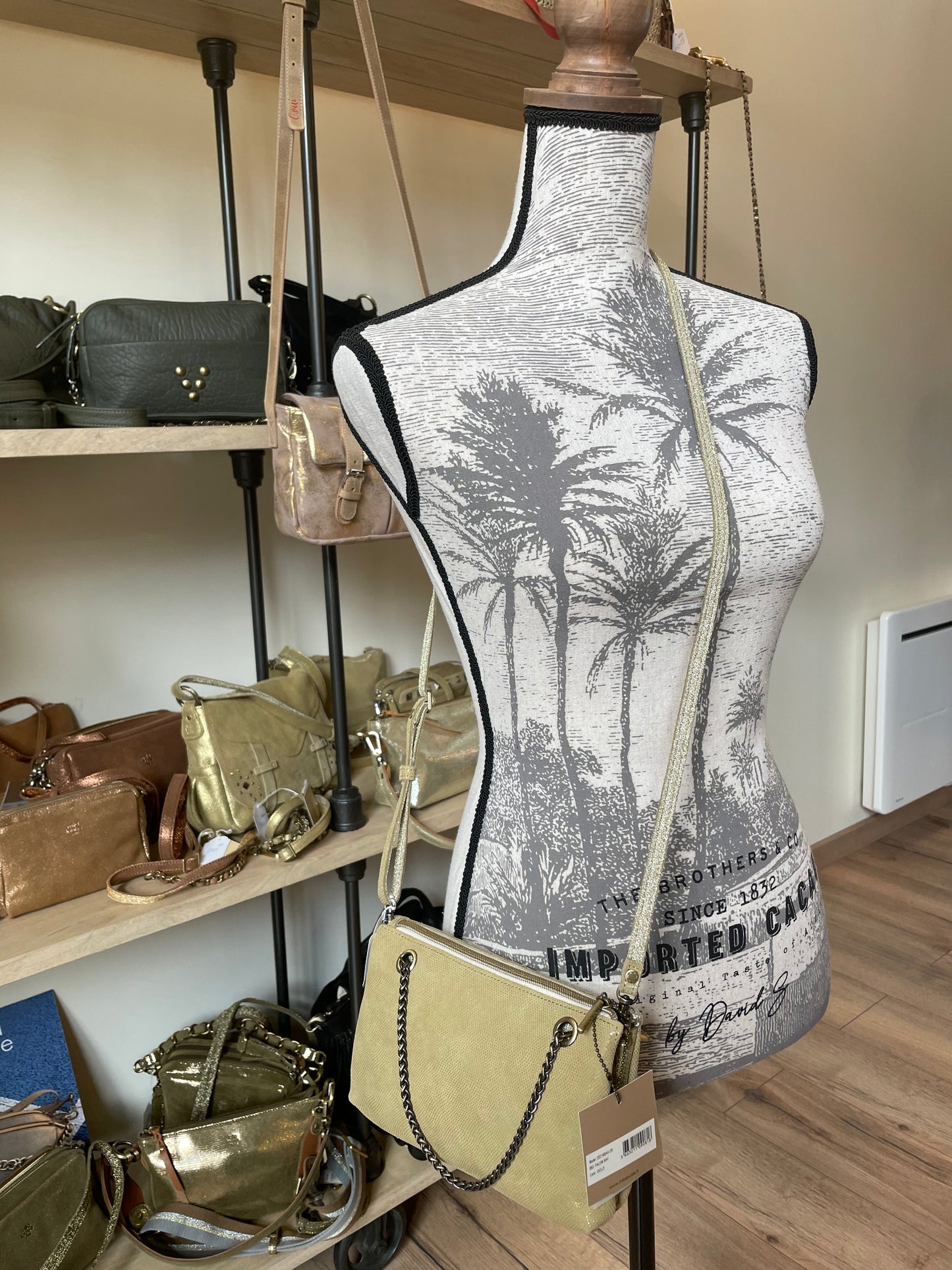 Petit sac trotteur en cuir Gold Mila Louise (ligne Palom Bav)
