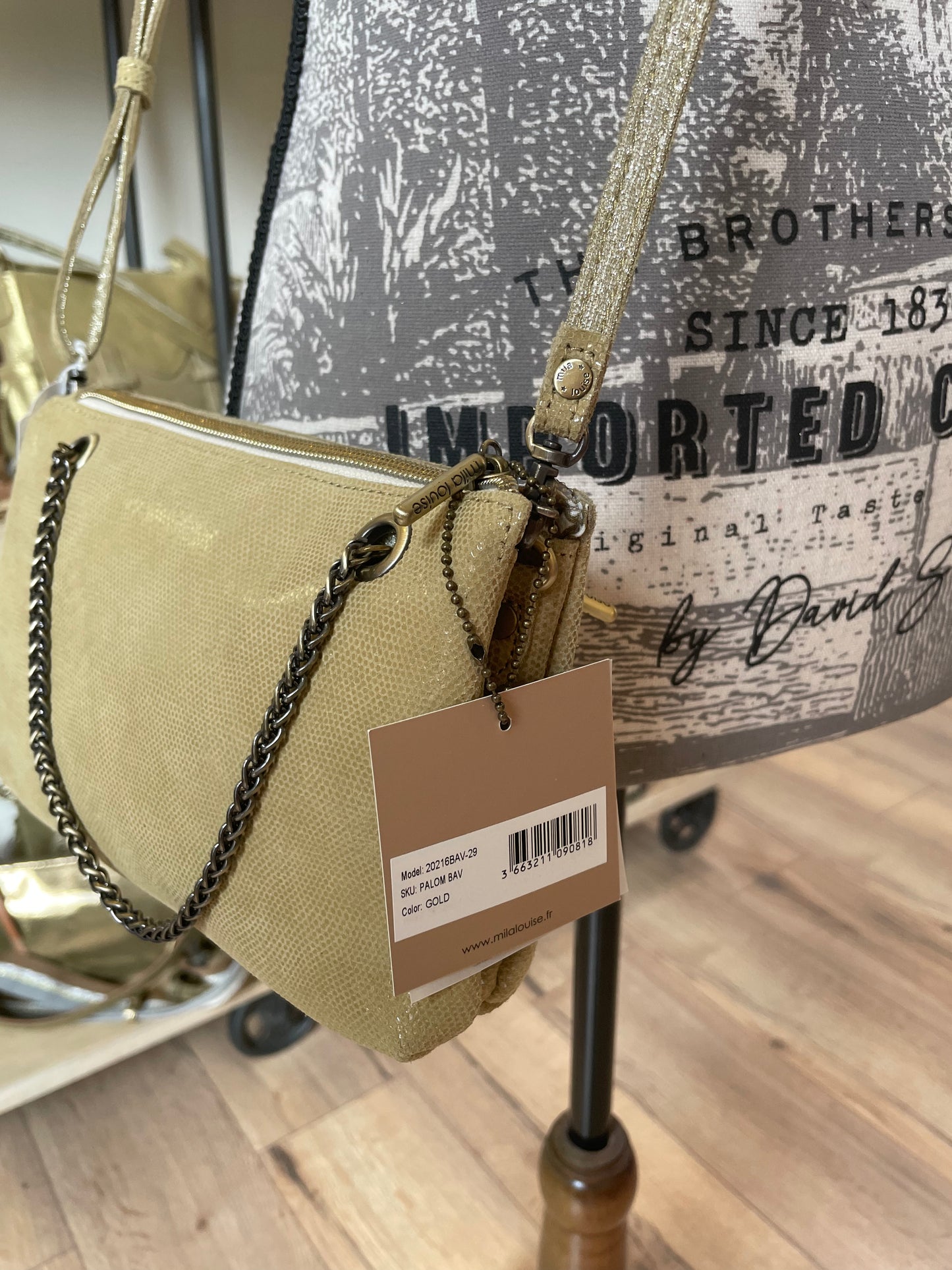 Petit sac trotteur en cuir Gold Mila Louise (ligne Palom Bav)