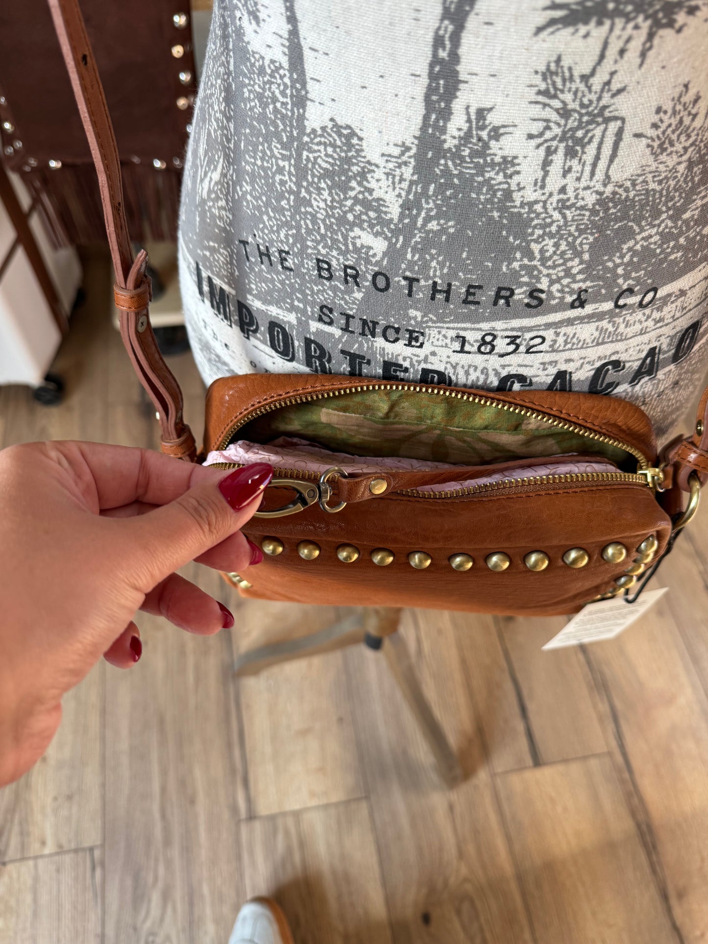 SAC MAKE-ME UP MEDIUM ROCK COGNAC