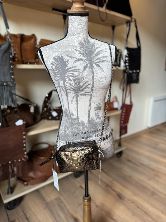 SAC MAKE-ME UP SMALL MÉTAL BRONZE