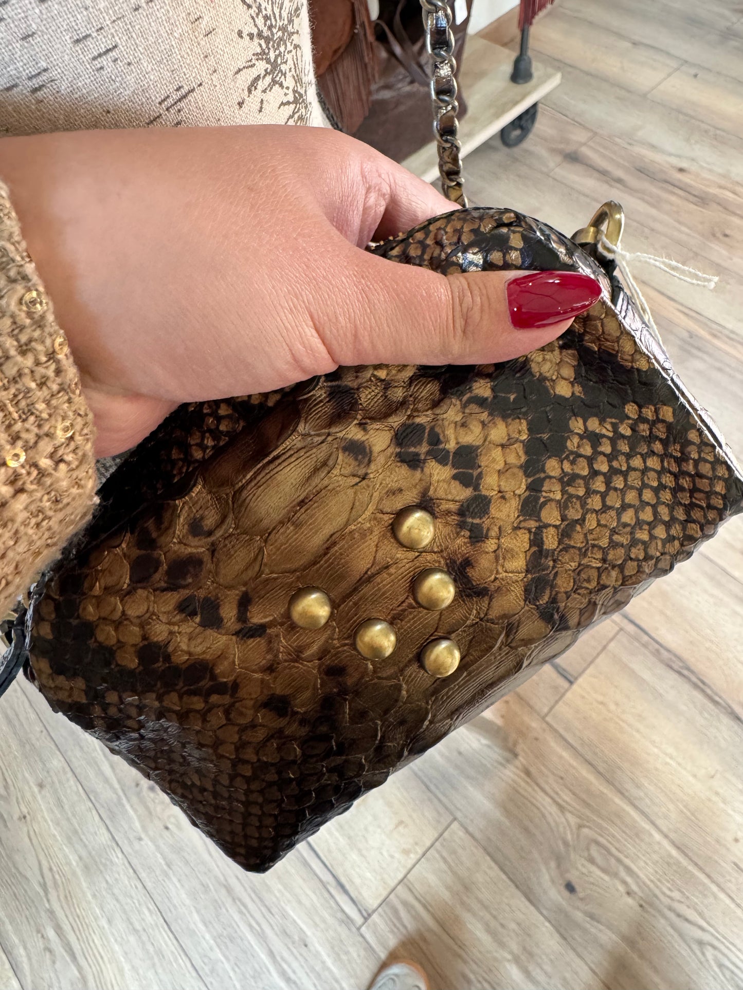 SAC MAKE-ME UP SMALL MÉTAL BRONZE