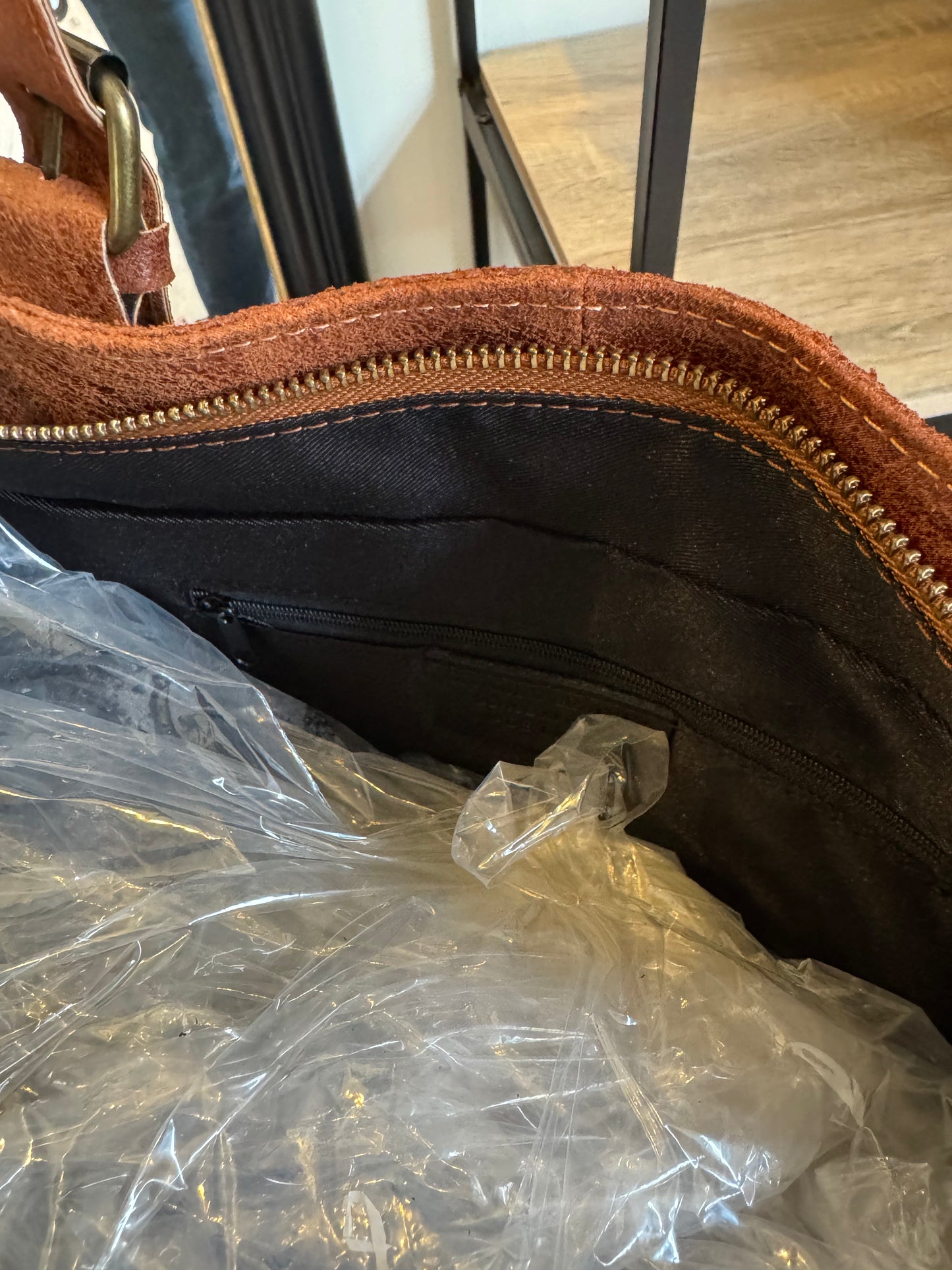 Sac Carla en cuir coloris cognac