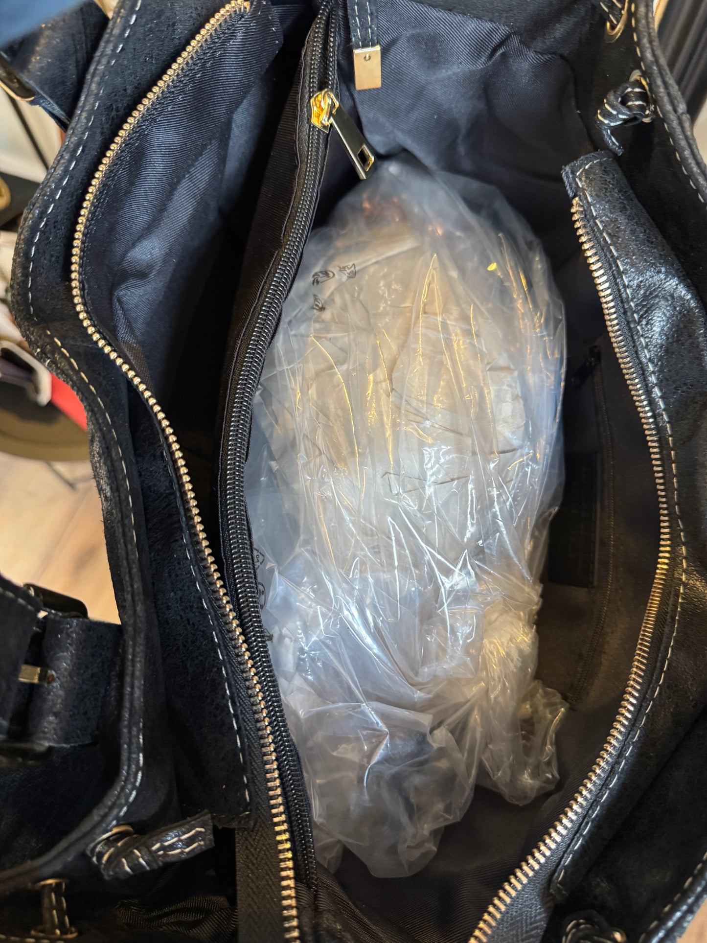 Sac Carla en cuir coloris noir