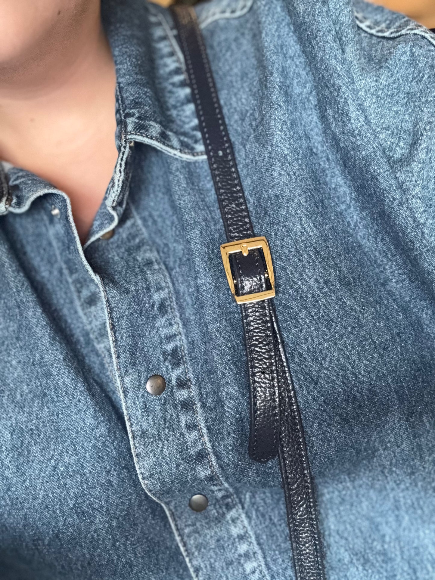 Sac MARINA cuir grainé - bleu marine