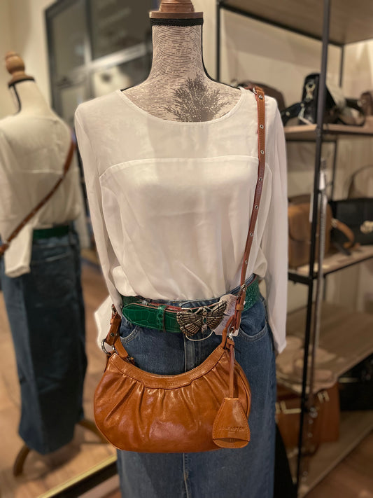 Petit Sac Demi Lune - Rétro & Glam Camel - LANCASTER
