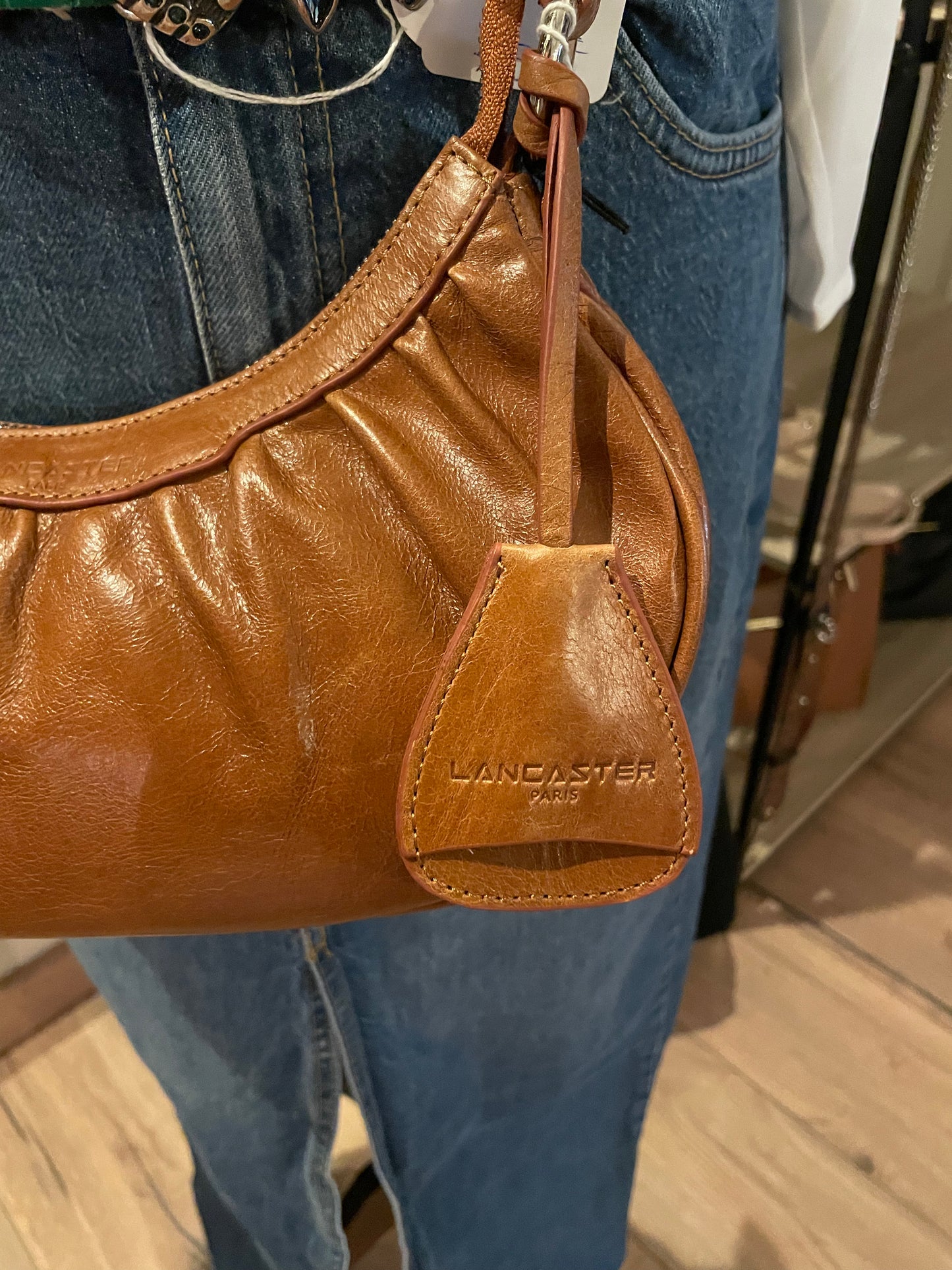 Petit Sac Demi Lune - Rétro & Glam Camel - LANCASTER