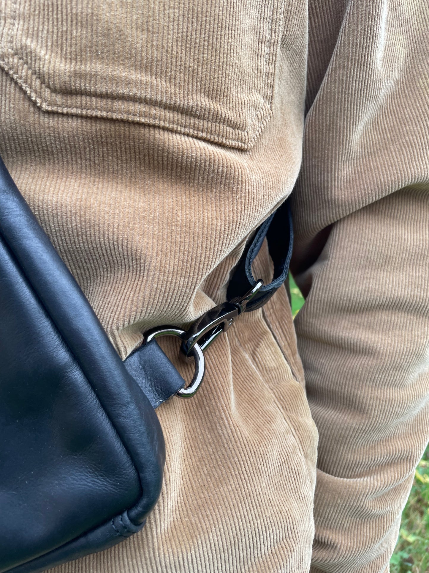 Sac bandoulière Crossbody en cuir noir - Greenwood