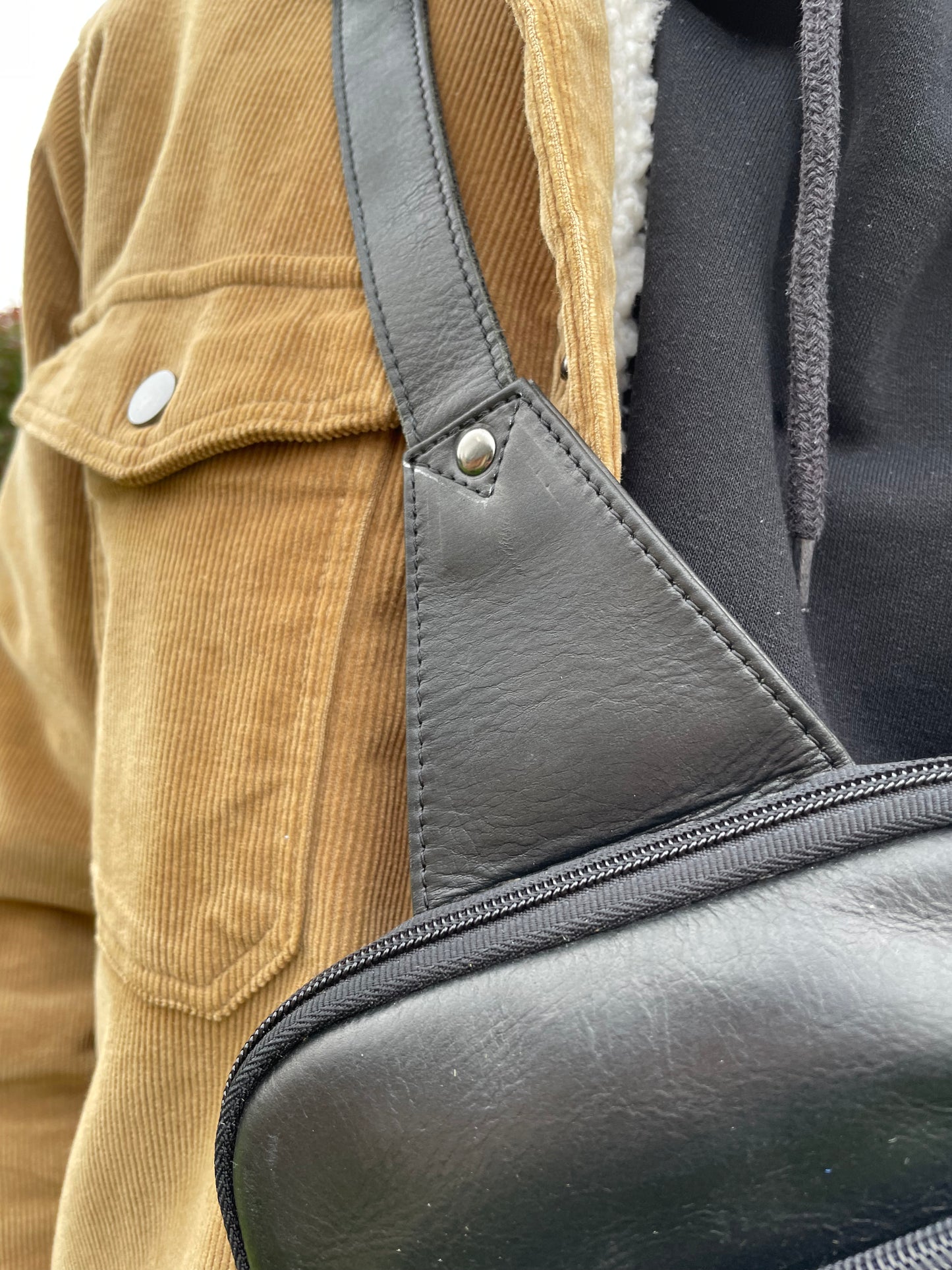 Sac bandoulière Crossbody en cuir noir - Greenwood