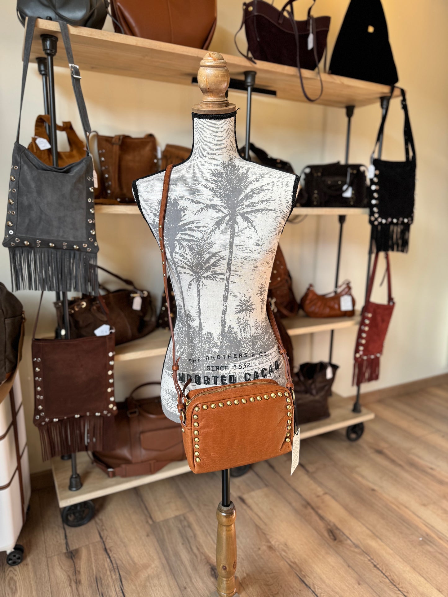 SAC MAKE-ME UP MEDIUM ROCK COGNAC