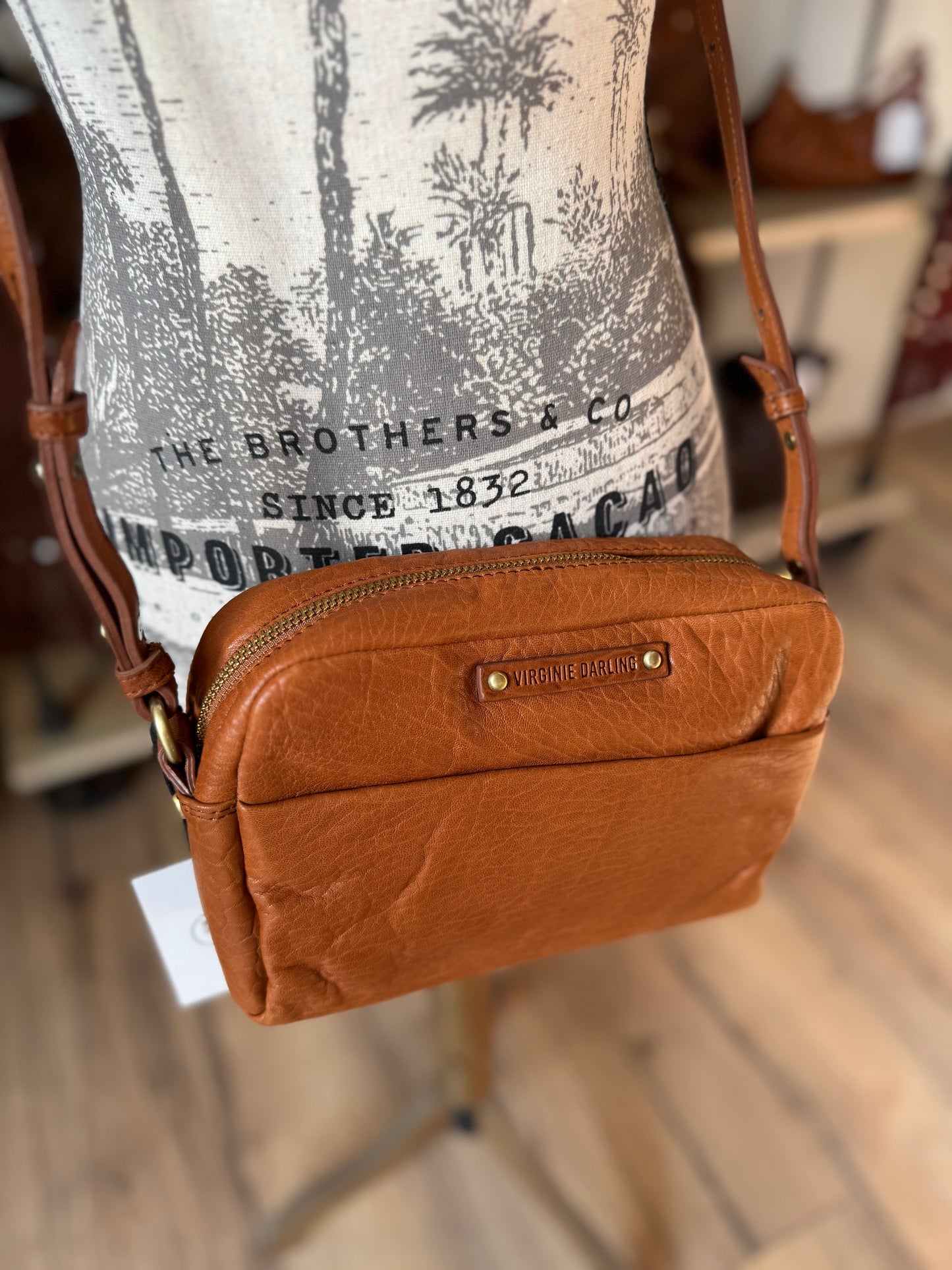SAC MAKE-ME UP MEDIUM ROCK COGNAC