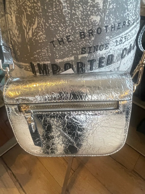 Sac bandoulière Altair en cuir Silver -Etrier