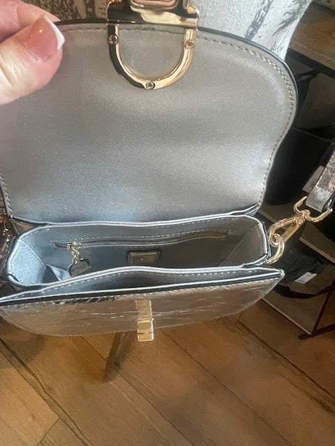 Sac bandoulière Altair en cuir Silver -Etrier