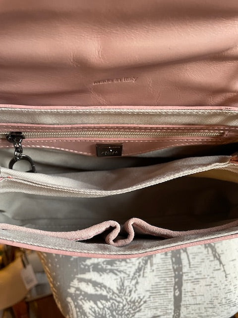 Sac bandoulière en cuir JANA AMOUR rose poudrée - ETRIER
