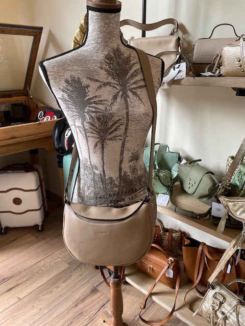 Sac porté épaule/bandoulière  en cuir MANEGE coloris vintage - ETRIER