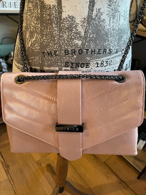 Sac bandoulière en cuir JANA AMOUR rose poudrée - ETRIER