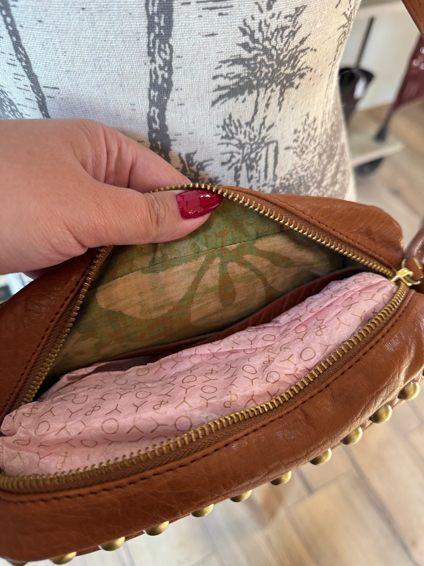 SAC MAKE-ME UP MEDIUM ROCK COGNAC